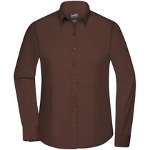 Ladies' Shirt Longsleeve Poplin - Klassisches Shirt aus pflegeleichtem Mischgewebe [Gr. S] (Brown) (Art.-Nr. CA126584)