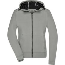 Ladies' Hooded Softshell Jacket - Softshelljacke mit Kapuze im sportlichen Design [Gr. XL] (light-grey/black) (Art.-Nr. CA126926)