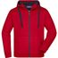 Men's Doubleface Jacket - Sportive Jacke mit Kapuze [Gr. XXL] (red/carbon) (Art.-Nr. CA127548)