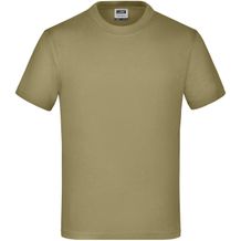 Junior Basic-T - Kinder Komfort-T-Shirt aus hochwertigem Single Jersey [Gr. L] (khaki) (Art.-Nr. CA127682)