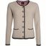Ladies' Traditional Knitted Jacket - Strickjacke im klassischen Trachtenlook [Gr. XL] (beige/anthracite-melange/red) (Art.-Nr. CA127908)