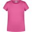 Girls' Basic-T - T-Shirt für Kinder in klassischer Form [Gr. S] (pink) (Art.-Nr. CA129468)