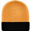 Knitted Cap - Klassische Strickmütze mit Umschlag (orange/black) (Art.-Nr. CA129602)