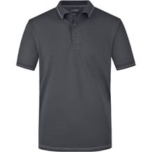 Men's Elastic Polo - Hochwertiges Poloshirt mit Kontraststreifen [Gr. M] (graphite/white) (Art.-Nr. CA129614)