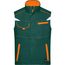 Workwear Vest - Funktionelle Weste im sportlichen Look mit hochwertigen Details [Gr. 6XL] (dark-green/orange) (Art.-Nr. CA130374)