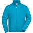 Workwear Sweat Jacket - Sweatjacke mit Stehkragen und Reißverschluss [Gr. S] (Turquoise) (Art.-Nr. CA131729)