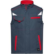 Workwear Softshell Vest - Funktionelle Softshellweste mit hochwertiger Ausstattung [Gr. L] (carbon/red) (Art.-Nr. CA132412)