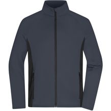 Men's Stretchfleece Jacket - Bequeme, elastische Stretchfleece Jacke im sportlichen Look für Arbeit, Sport und Lifestyle [Gr. XXL] (carbon/black) (Art.-Nr. CA132422)