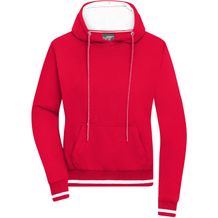 Ladies' Club Hoody - Kapuzensweat im modischen Design [Gr. XL] (red/white) (Art.-Nr. CA132933)