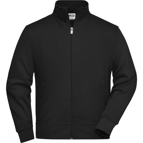 Workwear Sweat Jacket - Sweatjacke mit Stehkragen und Reißverschluss [Gr. L] (Art.-Nr. CA133022) - Strapazierfähige pflegeleichte Baumwoll...