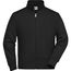 Workwear Sweat Jacket - Sweatjacke mit Stehkragen und Reißverschluss [Gr. L] (black) (Art.-Nr. CA133022)