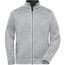Men's Knitted Workwear Fleece Jacket - Pflegeleichte Strickfleece-Jacke [Gr. 4XL] (white-melange/carbon) (Art.-Nr. CA135395)