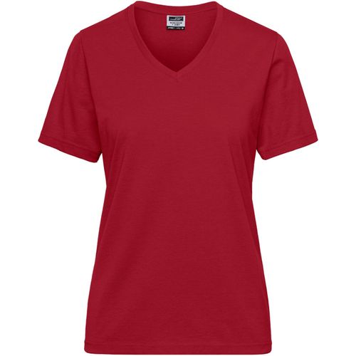Ladies' BIO Workwear T-Shirt - Strapazierfähiges und pflegeleichtes T-Shirt [Gr. 4XL] (Art.-Nr. CA135436) - Materialmix aus gekämmter, ringgesponne...