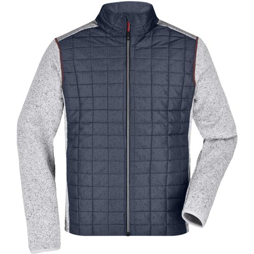 Men's Knitted Hybrid Jacket - Strickfleecejacke im stylischen Materialmix [Gr. 3XL] (Art.-Nr. CA136781) - Weiches, wärmendes, pflegeleichte...