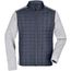 Men's Knitted Hybrid Jacket - Strickfleecejacke im stylischen Materialmix [Gr. 3XL] (light-melange/anthracite-melange) (Art.-Nr. CA136781)