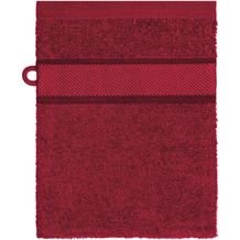 Flannel - Waschhandschuh im modischen Design (orient-red) (Art.-Nr. CA136996)