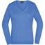 Ladies' V-Neck Pullover - Klassischer Baumwoll-Pullover [Gr. XXL] (glacier-blue) (Art.-Nr. CA137632)