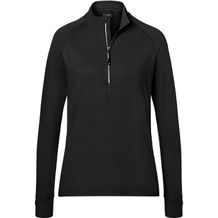 Ladies' Sports Shirt Half-Zip - Langarm-Shirt mit Reißverschluss für Sport und Freizeit [Gr. XS] (black) (Art.-Nr. CA137931)