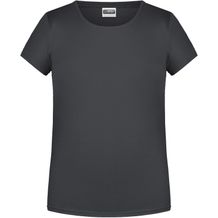 Girls' Basic-T - T-Shirt für Kinder in klassischer Form [Gr. S] (graphite) (Art.-Nr. CA137994)