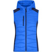 Ladies' Hybrid Vest - Sportliche Weste mit Kapuze im attraktiven Materialmix [Gr. S] (blue/navy) (Art.-Nr. CA138286)
