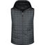 Men's Knitted Hybrid Vest - Weste im stylischen Materialmix [Gr. XL] (grey-melange/anthracite-melange) (Art.-Nr. CA138565)