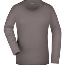 Ladies' Stretch Shirt Long-Sleeved - Langarm Shirt aus weichem Elastic-Single-Jersey [Gr. M] (charcoal) (Art.-Nr. CA138842)