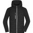 Men's Hybrid Jacket - Sportliche Jacke mit Kapuze im attraktiven Materialmix [Gr. L] (black/black) (Art.-Nr. CA139077)