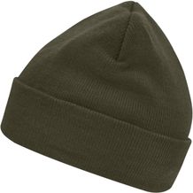 Knitted Cap Thinsulate  - Wärmende Strickmütze mit Zwischenfutter aus Thinsulate (braun / grün / oliv) (Art.-Nr. CA139093)
