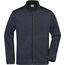 Men's Knitted Workwear Fleece Jacket - Pflegeleichte Strickfleece Jacke im Materialmix [Gr. 6XL] (carbon-melange/black) (Art.-Nr. CA139391)
