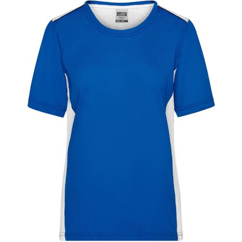 Ladies' Workwear T-Shirt - Strapazierfähiges und pflegeleichtes T-Shirt mit Kontrasteinsätzen [Gr. S] (Art.-Nr. CA139546) - Materialmix aus Baumwolle und Polyester...