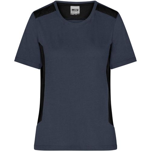 Ladies' Workwear T-Shirt - Strapazierfähiges und pflegeleichtes T-Shirt mit Kontrasteinsätzen [Gr. XS] (Art.-Nr. CA140190) - Materialmix aus gekämmter, ringgesponne...