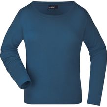 Ladies' Shirt Long-Sleeved Medium - Langarm T-Shirt aus Single Jersey [Gr. 3XL] (petrol) (Art.-Nr. CA143793)