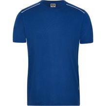 Men's Workwear T-Shirt - Strapazierfähiges und pflegeleichtes T-shirt mit Kontrastpaspel [Gr. L] (dark-royal) (Art.-Nr. CA145383)