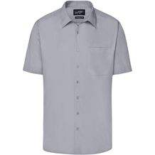 Men's Business Shirt Short-Sleeved - Klassisches Shirt aus strapazierfähigem Mischgewebe [Gr. M] (steel) (Art.-Nr. CA145637)