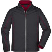 Men's Zip-Off Softshell Jacket - 2 in 1 Jacke mit abzippbaren Ärmeln [Gr. XXL] (black/red) (Art.-Nr. CA145698)