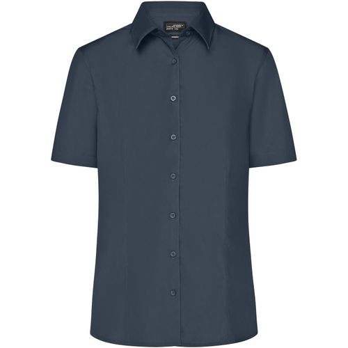 Ladies' Business Shirt Short-Sleeved - Klassisches Shirt aus strapazierfähigem Mischgewebe [Gr. 3XL] (Art.-Nr. CA145828) - Pflegeleichte Popeline-Qualität mi...