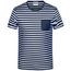 Men's T-Shirt Striped - T-Shirt in maritimem Look mit Brusttasche [Gr. M] (navy/white) (Art.-Nr. CA146274)