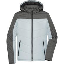 Men's Winter Jacket - Sportliche Winterjacke mit Kapuze [Gr. XXL] (silver/anthracite-melange) (Art.-Nr. CA146500)