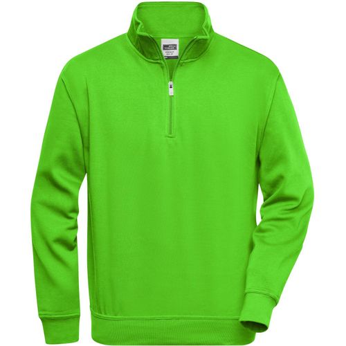 Workwear Half Zip Sweat - Sweatshirt mit Stehkragen und Reißverschluss [Gr. S] (Art.-Nr. CA146888) - Strapazierfähige pflegeleichte Baumwoll...