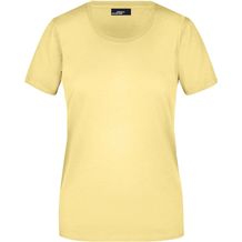 Ladies' Basic-T - Leicht tailliertes T-Shirt aus Single Jersey [Gr. S] (light-yellow) (Art.-Nr. CA147922)