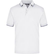 Polo Tipping - Hochwertiges Piqué-Polohemd mit Kontraststreifen [Gr. XXL] (white/navy) (Art.-Nr. CA148521)
