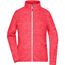 Ladies' Fleece Jacket - Fleecejacke in modischer Melange-Optik [Gr. S] (coral-melange/white) (Art.-Nr. CA148531)