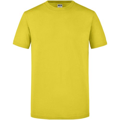 Men's Slim Fit-T - Figurbetontes Rundhals-T-Shirt [Gr. XXL] (Art.-Nr. CA149353) - Einlaufvorbehandelter Single Jersey...