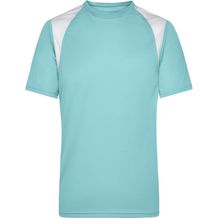 Men's Running-T - Atmungsaktives Laufshirt [Gr. XL] (mint/white) (Art.-Nr. CA149428)