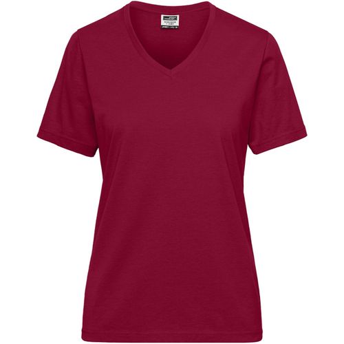 Ladies' BIO Workwear T-Shirt - Strapazierfähiges und pflegeleichtes T-Shirt [Gr. S] (Art.-Nr. CA151004) - Materialmix aus gekämmter, ringgesponne...