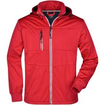 Men's Maritime Jacket - Junge Softshelljacke mit modischen Details [Gr. XL] (red/navy/white) (Art.-Nr. CA151754)