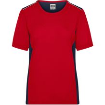 Ladies' Workwear T-Shirt - Strapazierfähiges und pflegeleichtes T-Shirt mit Kontrasteinsätzen [Gr. 3XL] (red/navy) (Art.-Nr. CA152061)