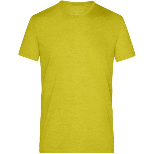 Men's Heather T-Shirt - Modisches T-Shirt mit V-Ausschnitt [Gr. S] (Art.-Nr. CA153774) - Hochwertige Melange Single Jersey...