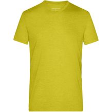 Men's Heather T-Shirt - Modisches T-Shirt mit V-Ausschnitt [Gr. S] (yellow-melange) (Art.-Nr. CA153774)
