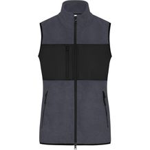 Ladies' Fleece Vest - Fleeceweste im Materialmix [Gr. XL] (carbon/black) (Art.-Nr. CA153835)